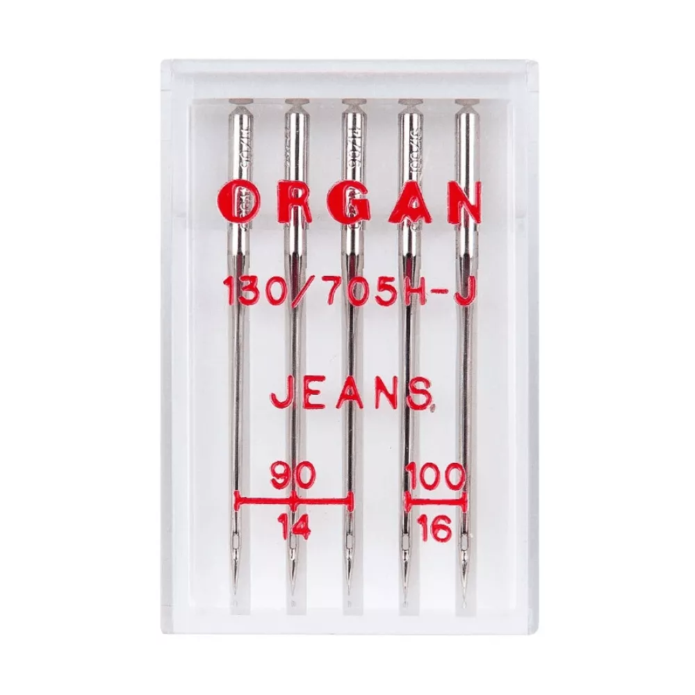 Иглы Organ джинс, №90-100, 5 шт. Иглы Organ джинс, №90-100, 5 шт.