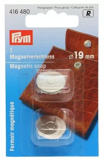 Prym 416480 Застежка магнитная 19 мм, серебристый Prym 416480 Застежка магнитная 19 мм, серебристый