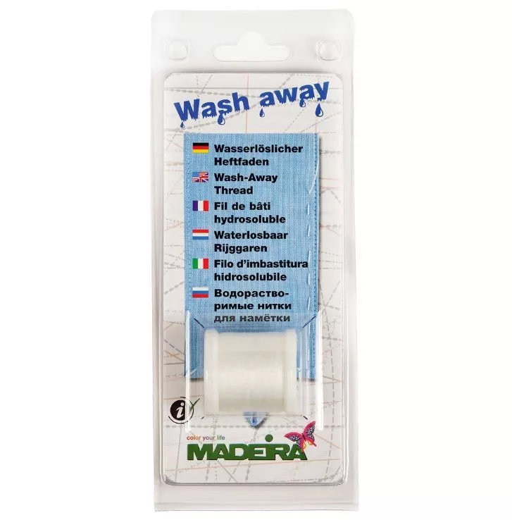 Madeira 9660 Нитки для наметки водорастворимые WASH AWAY, 200м Madeira 9660 Нитки для наметки водорастворимые WASH AWAY, 200м