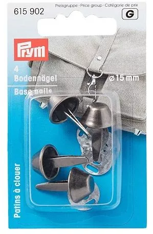 Prym 615902 Гвоздики для сумки, состаренное серебро, d 15 мм (4 шт.) Prym 615902 Гвоздики для сумки, состаренное серебро, d 15 мм (4 шт.)