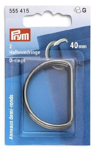 Prym 555415 Полукольца 40 мм, цвет оружейный металл (2 шт.) Prym 555415 Полукольца 40 мм, цвет оружейный металл (2 шт.)