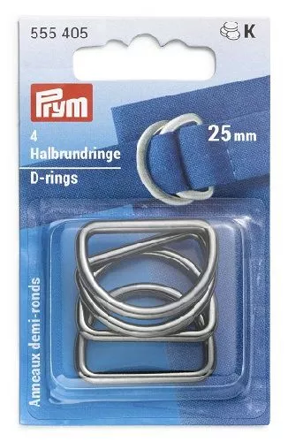 Prym 555405 Полукольца 25 мм, цвет оружейного металла (4 шт.) Prym 555405 Полукольца 25 мм, цвет оружейного металла (4 шт.)